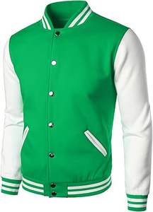 High Quality Men's Winter Baseball Varsity Canvas <b>Jacket</b> with Front Logo Custom Colors Breathable Waterproof Eco-Friendly Design - Product Image 4