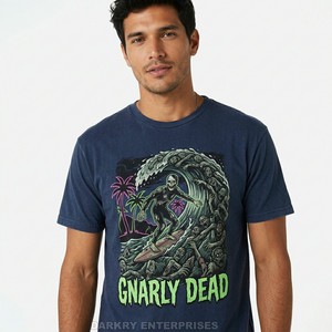 Camiseta Gráfica Vintage Personalizada para Hombre, Fabricante de Camisetas de Algodón con Estampado de Banda de Música Zombie, Ropa Urbana con Efecto Desgastado, Venta al Por Mayor - Product Image 3