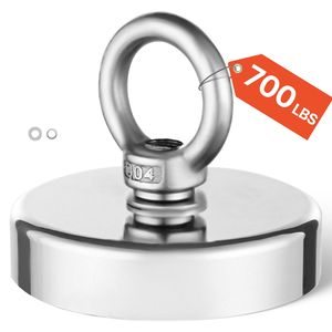 Magnete da Pesca al Neodimio Super Potente con Forza di Trazione di 318 Kg, Manico da 6 cm, Magnete di Sollevamento Superiore in Terre Rare - Product Image 1