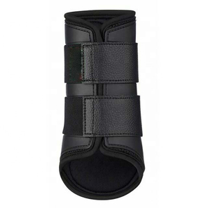Protège-jambes pour chevaux, couleur personnalisée, caoutchouc/coton, sangle Velcro, protège-paisses respirant, pour entraînement sportif et course - Product Image 4