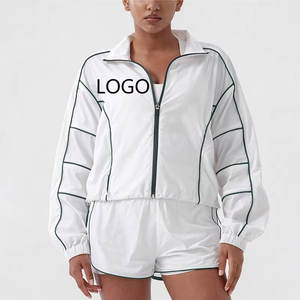 Ensemble survêtement coupe-vent imprimé pour femme, respirant, hiver, décontracté, élégant, écologique, léger, OEM - Product Image 4