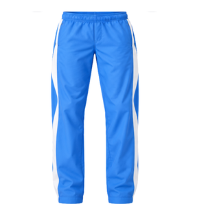 Royal Blue White Printed Solid Hooded Tracksuit Set Full Zip Jacket <b>Straight</b> <b>Leg</b> <b>Pants</b> Custom Athletic Training Sportswear Two - Product Image 3