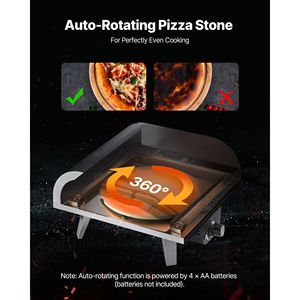 Forno Elettrico Portatile Rotante per Pizza, 12 Pollici, a Gas Propano, con Pietra Refrattaria Rinforzata, per Esterni - Product Image 4