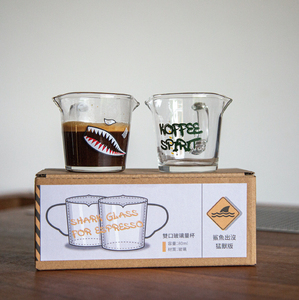 แก้วบอโรซิลิเกตทนความร้อนพิมพ์ลายฉลาม70มล. เป็นมิตรกับสิ่งแวดล้อม - Product Image 3