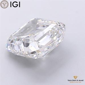 Diamante cultivado en laboratorio CVD con corte Asscher de 5.00 quilates, color E, claridad VVS2, certificado por IGI, para colección de joyería profesional. - Product Image 4