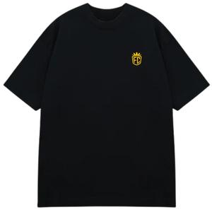 เสื้อยืดผู้ชายทรงหลวม สีดำ แขนสั้น คอกลม ผ้าฝ้าย สไตล์ลำลอง มินิมอล สตรีทแวร์ เสื้อท่อนบนสำหรับฤดูร้อน ใส่สบายทุกวัน สไตล์เสื้อยืด - Product Image 1