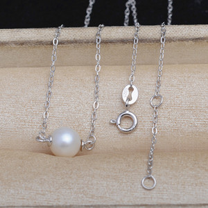 Collier en argent S925 avec perles traversantes pour femmes, chaîne filetée universelle, fermoir à os, accessoires de bijoux en perles DIY, perles en vrac - Product Image 4