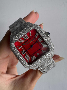 Reloj de Lujo para Mujer con Movimiento de Cuarzo, Cristal de Diamante Analógico de Acero Inoxidable de Alta Calidad con Moissanita - Product Image 2