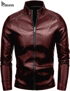 Veste matelassée en cuir véritable pour homme, en cuir de vachette, peau d'agneau, tissu peigné, écologique, importateur et fournisseur américain - Product Image 1