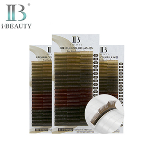 Extensiones de Pestañas I-BEAUTY Premium Color Triple (Mezcla Marrón) Pestañas Individuales Hechas a Mano en Corea Material PBT de Alta Calidad - Product Image 1
