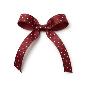 Wholesale 6mm Burgundy White Polka Dot Grosgrain <b>Ribbon</b> for Hair Accessories Handmade Crafts Packaging Decor Decorative Wrapping - Product Image 1