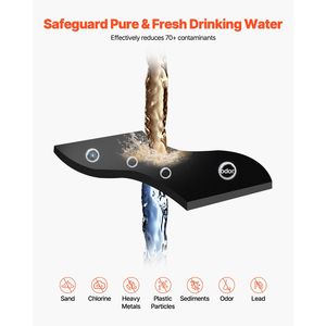 Filtro Acqua Certificato in Plastica per Frigorifero, Ricambio con Blocco di Carbone per Acqua Potabile Chiara, Rimuove Cloro e Sapore - Product Image 5