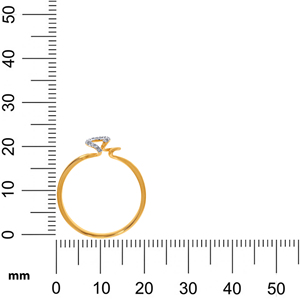 Bague en or jaune pour femme avec diamant taille brillant rond, design romantique, bijou de fiançailles et bague de demande en mariage - Product Image 4