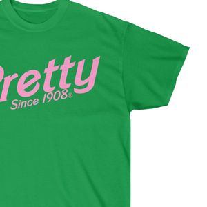 Camiseta verde de manga corta para mujer con estampado gráfico bonito en rosa, camiseta informal de algodón con cuello redondo, camiseta de moda de verano, suave y cómoda - Product Image 2