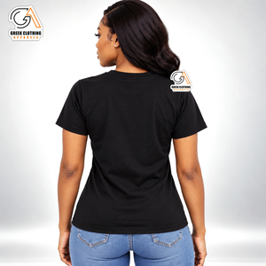 Gamma Phi Delta Sorority Ringer T Shirt Greek Letters Embroidered Apparel Black T-Shirt <b>Sister</b> Unique Since 1943 Print - Product Image 2