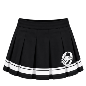 <b>Black</b> White Sublimated Cheer Panel <b>Skirt</b> <b>Pleated</b> Team Sports Uniform Bottoms Athletic Training Wear Performance Competition - Product Image 1