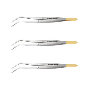 Pince à épiler plaquée or de qualité supérieure Meriam, avec pointe angulaire, forceps chirurgical professionnel pour la précision en dentisterie - Product Image 5