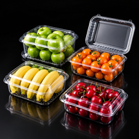 Groothandel transparante plastic blisterverpakkingen met compartimenten voor fruit, cake en salade verpakkingen