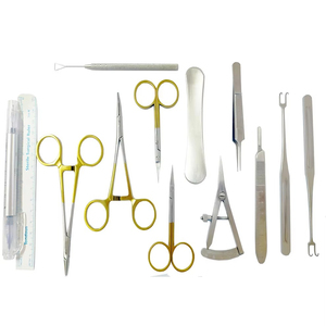 Ensemble d'instruments chirurgicaux vétérinaires en acier inoxydable, manuel, haute qualité, kit d'outils de chirurgie de blepharoplastie, kit certifié classe I II - Product Image 4