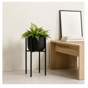 Vintage Minimalist Indoor Black Metal Plant <b>Stand</b> Floor-Standing Iron Flower <b>Pot</b> Rack for Living Room and Balcony Home Decor - Product Image 6
