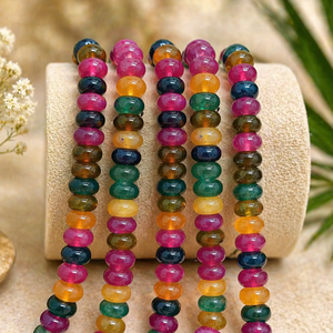 ลูกปัดพลอยทัวร์มาลีนทรงรอนเดลคุณภาพดีที่สุด สำหรับทำเครื่องประดับจากธรรมชาติ - Product Image 1