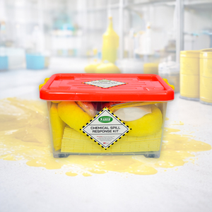Chemical Spill Kit 30L Clear Box Hazardous Waste Absorbent Response Set for Laboratory Industrial Cleanup - Product Image 1