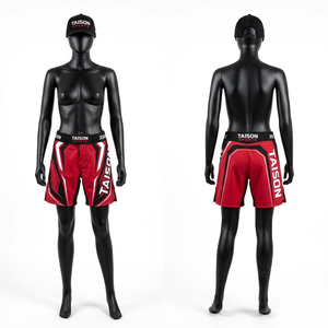 Premium 180 GSM Polyester Spandex MMA Shorts Pink Black White <b>Panel</b> Design Sublimation Printed Custom Logo Fight Training Wear - Product Image 2