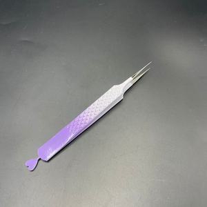 Pince à épiler d'extension de cils en forme de cœur à double ton d'isolation de poignée diamantée en acier inoxydable de haute qualité vente en gros - Product Image 3