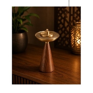 Emerald Resin Gold Leaf Conical Incense Burner – Bronzed Celtic Lattice <b>Mesh</b> Bakhoor Caddy - Product Image 2