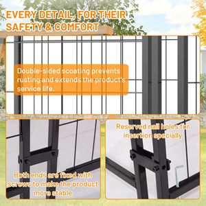 Cuccia per Cani da Esterno Resistente 1.29m x 1.16m x 1.47m, Protezione per Tutte le Condizioni Atmosferiche, Gabbia in Rete Saldata con Chiusura di Sicurezza, Misura XL - Product Image 5