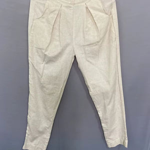 กางเกงลำลองทรงฮาเร็มผ้าฝ้ายและผ้าลินิน กางเกงลำลองขากว้างสำหรับฤดูร้อน กางเกงผ้าฝ้ายเทียม - Product Image 1