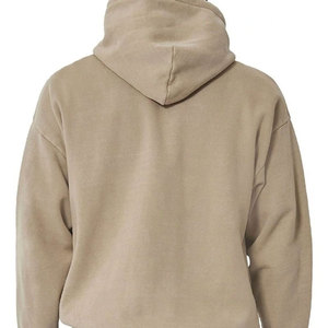 Sweat-shirt à capuche beige pour homme, logo Comets brodé, poche avant, coupe classique, molleton de coton, vêtement décontracté pour l'automne - Product Image 6