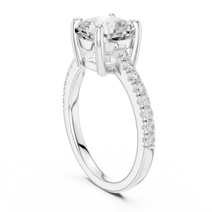 Bague de fiançailles, de mariage ou de promesse SATVIK RATNA 2 CT CUSHION, diamant cultivé en laboratoire, solitaire, or 14k/18k, certifié IGI, luxe classique - Product Image 5