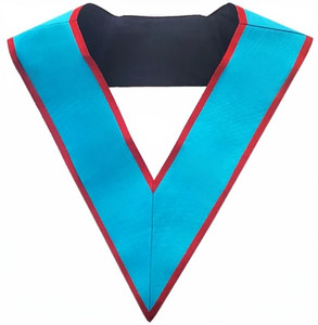 Colliers d'officier sans broderie - Badge magnétique simple et élégant avec perles brodées à la main AASR - Product Image 1
