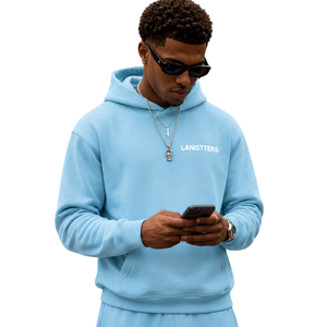 Ensemble de survêtement en molleton pour homme avec sweat à capuche et pantalon droit, coupe décontractée, tenue décontractée d'hiver en deux pièces avec poches - Product Image 3