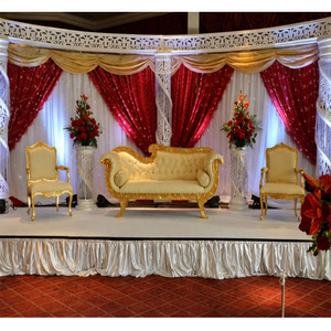Scène de mariage indienne dorée, scène de mariage royal, scène de mariage en fibre de cristal, Californie, États-Unis - Product Image 1
