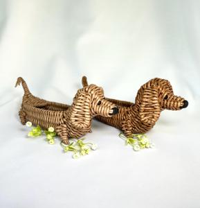 Vietnam Handmade <b>Wicker</b> Dachshund <b>Basket</b> Handwoven Rattan <b>Storage</b> <b>Basket</b> for Keys Spices Home Decor Supplier - Product Image 6