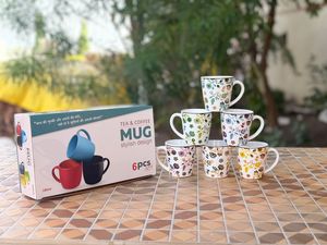 Ceramic <b>Mug</b> with Lid Deer Print <b>Latte</b> Cup Modern Drinkware for Coffee Tea Party Gift - Product Image 4