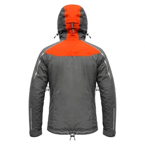 Chaqueta de Forro Polar Impermeable para Hombre, Color Naranja y Gris, Cierre de Cremallera, Estilo Deportivo, Ropa de Otoño para Exteriores, Exterior de Poliéster - Product Image 2