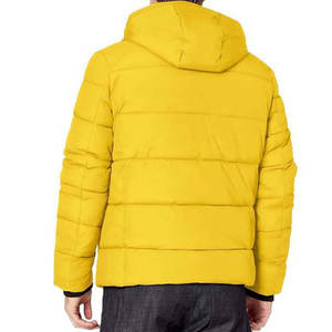 Veste matelassée à capuche en toile pour homme, nouvelle collection, fabrication usine, avec logo frontal, couleurs et logo personnalisables, service OEM en gros - Product Image 6