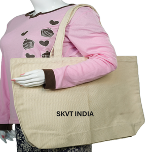 Bolsa de Compras de Lona de Algodón Ecológica Grande Promocional, Bolsa de Playa de Tela Lavable con Logotipo Personalizado Impreso - Product Image 5