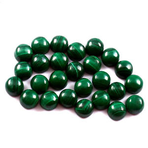 4X4MM AAA naturel Malachite rond dos plat Cabochon calibré Semi-précieux pierres précieuses en vrac fabrication de bijoux en gros Lot - Product Image 1