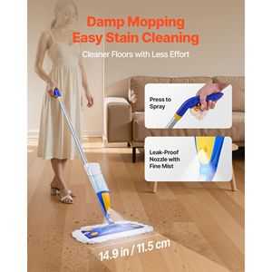Mop Spray Easy Mop con 3 Panni Lavabili, Serbatoio d'Acqua Ricaricabile da 27oz, Mop in Microfibra per Pulizia a Secco e Umido, Confezione in Scatola - Product Image 2