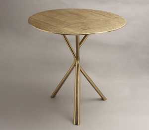 Hot Pick Modern Round Metal <b>Side</b> <b>Table</b> Contemporary Design <b>Gold</b> Finish Living Room Furniture Durable Construction - Product Image 1