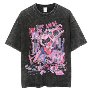 เสื้อยืดสตรีทแวร์พิมพ์ลายปลาญี่ปุ่นแบบกำหนดเองสำหรับ OEM ผ้าฝ้ายทรงหลวมขนาดใหญ่พิเศษจากซัพพลายเออร์ - Product Image 1