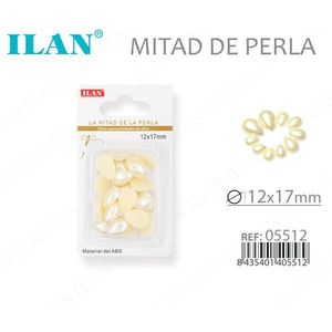 Perle Semisferiche ILAN 12x17mm in Materiale ABS per Decorazioni di Abbigliamento - Product Image 3