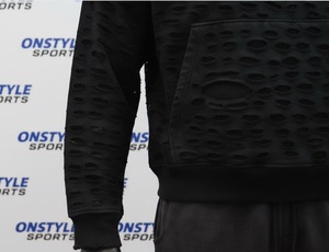 เสื้อฮู้ดดี้โอเวอร์ไซส์แบบยูนิเซ็กซ์สำหรับฤดูหนาว ผ้าฟลีซโพลีเอสเตอร์/คอตตอน 500 GSM ดีไซน์ดิสเทรส พรีเมียม เนื้อผ้าหนา สไตล์สตรีทแวร์ - Product Image 5