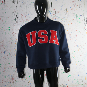 Sudadera Azul Marino de Cuello Redondo, Corte Regular, 100% Algodón, con Letra Estampada en la Parte Delantera, Unisex, Informal, para Otoño, CLUSH SPORTS - Product Image 5