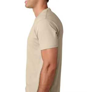 T-shirt Homme Col Rond Manches Courtes 100% Coton Couleur Unie Qualité Export Personnalisable Logo OEM Vente en Gros - Product Image 5
