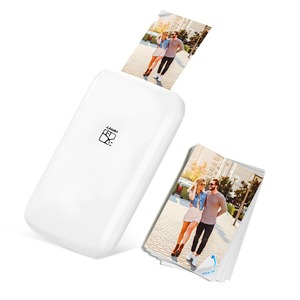 buy MT53 color photo portable printer mobile phone mini bluetooth <b>pocket</b> printer with sticker paper - Product Image 1